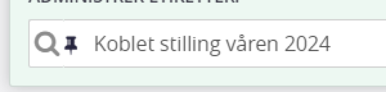 Skjermbilde av tekst. Koblet stilling våren 2024