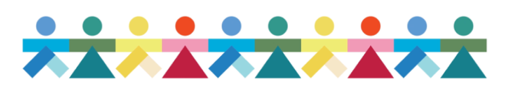 Illustrasjon av ikoner som ligner mennesker som holder hender