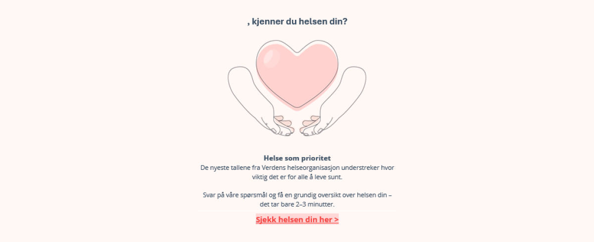 Eksempel på en e-post som har blitt sendt ut hvor innholdet er falskt. Bilde av to hender og et hjerte. 