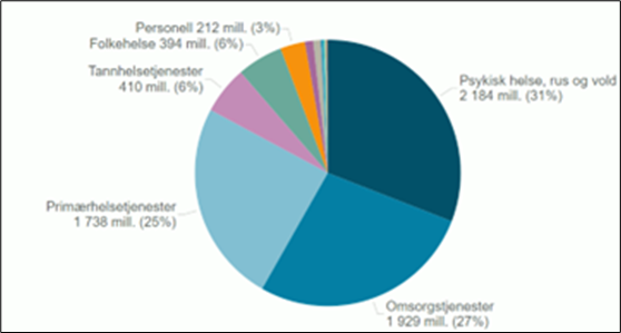 Tilskuddsbudsjettet 2022 fordelt på fagområder